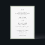 トリシャセージモダング結婚リーン 招待状<br><div class="desc">モダン結婚式招待状はserifとscriptフォントでクリーンなデザインを搭載。</div>