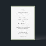 トリシャセージモダング結婚リーン 招待状<br><div class="desc">モダン結婚式招待状はserifとscriptフォントでクリーンなデザインを搭載。</div>