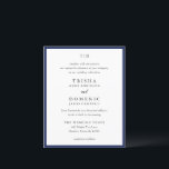 トリシャネイビーブルーバジェット結婚式招待状<br><div class="desc">モダン結婚式招待状はserifとscriptフォントでクリーンなデザインを搭載。</div>