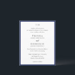 トリシャネイビーブルーバジェット結婚式招待状<br><div class="desc">モダン結婚式招待状はserifとscriptフォントでクリーンなデザインを搭載。</div>