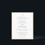 トリシャバターイエローバジェット結婚式招待状<br><div class="desc">モダン結婚式招待状はserifとscriptフォントでクリーンなデザインを搭載。</div>