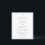 トリシャパウダーブルーバジェット結婚式招待状<br><div class="desc">モダン結婚式招待状はserifとscriptフォントでクリーンなデザインを搭載。</div>