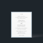 トリシャパウダーブルーバジェット結婚式招待状<br><div class="desc">モダン結婚式招待状はserifとscriptフォントでクリーンなデザインを搭載。</div>