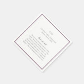 トリシャパープルモダン結婚ズ スタンダードカクテルナプキン (角)