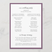 トリシャパープルモダン結婚ズ プログラム (裏面)