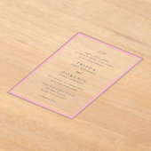 トリシャピモダンッ結婚ク アクリル招待状 (レイダウン)