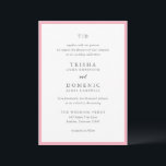 トリシャピモダンッ結婚ク 招待状<br><div class="desc">モダン結婚式招待状はserifとscriptフォントでクリーンなデザインを搭載。</div>