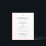 トリシャピンクバジェット結婚式招待状<br><div class="desc">モダン結婚式招待状はserifとscriptフォントでクリーンなデザインを搭載。</div>