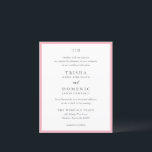 トリシャピンクバジェット結婚式招待状<br><div class="desc">モダン結婚式招待状はserifとscriptフォントでクリーンなデザインを搭載。</div>