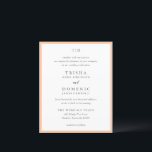トリシャピーチバジェット結婚式招待状<br><div class="desc">モダン結婚式招待状はserifとscriptフォントでクリーンなデザインを搭載。</div>