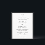 トリシャブラックアンドホワイトバジェット結婚式招待状<br><div class="desc">モダン結婚式招待状はserifとscriptフォントでクリーンなデザインを搭載。</div>