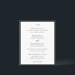 トリシャブラックアンドホワイトバジェット結婚式招待状<br><div class="desc">モダン結婚式招待状はserifとscriptフォントでクリーンなデザインを搭載。</div>