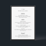 トリシャブラック&ホワイトモダンズ結婚ズ メニュー<br><div class="desc">セリモダンッ結婚シュとスクリプトフォントを備えたクリーンなデザインを搭載したメニュー。</div>