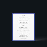 トリシャブルー王室のバジェット結婚式招待状<br><div class="desc">モダン結婚式招待状はserifとscriptフォントでクリーンなデザインを搭載。</div>