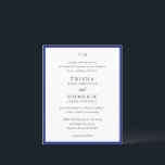 トリシャブルー王室のバジェット結婚式招待状<br><div class="desc">モダン結婚式招待状はserifとscriptフォントでクリーンなデザインを搭載。</div>