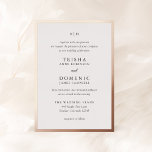 トリシャモダン結婚ズ 箔招待状<br><div class="desc">モダン結婚式招待状はserifとscriptフォントでクリーンなデザインを搭載。</div>