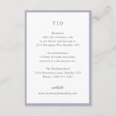 トリシャモダン薄紫結婚ズ エンクロージャーカード (正面)