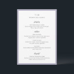 トリシャモダン薄紫結婚ズ メニュー<br><div class="desc">セリモダンッ結婚シュとスクリプトフォントを備えたクリーンなデザインを搭載したメニュー。</div>