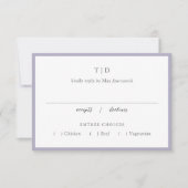 トリシャモダン薄紫結婚ズ 出欠カード (正面)