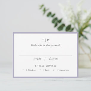 トリシャモダン薄紫結婚ズ 出欠カード