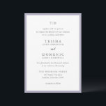 トリシャモダン薄紫結婚ズ 招待状<br><div class="desc">モダン結婚式招待状はserifとscriptフォントでクリーンなデザインを搭載。</div>