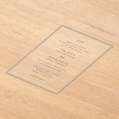 トリシャ自然ニュートラモダンル結婚ズ アクリル招待状 (レイダウン)