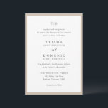 トリシャ自然ニュートラモダンル結婚ズ 招待状<br><div class="desc">モダン結婚式招待状はserifとscriptフォントでクリーンなデザインを搭載。</div>