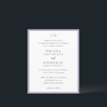 トリシャ薄紫予算結婚式招待状<br><div class="desc">モダン結婚式招待状はserifとscriptフォントでクリーンなデザインを搭載。</div>