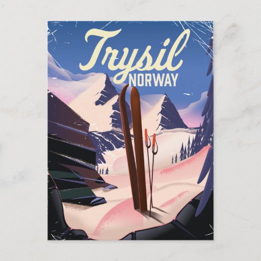 トリシル ノルウェー スキー ポストカード (正面)