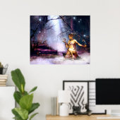 トリスインダリア夜 ポスター (ホームオフィス)