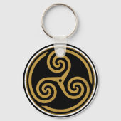 トリスケリオン三重ケルト系スパイラル キーホルダー (裏面)