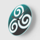 トリスケルケルト緩和曲線 ラウンド壁時計 (傾斜)