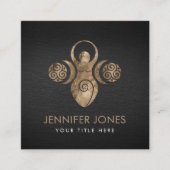 トリスケレとトリプル女神 – 金ゴールド スクエア名刺 (正面)