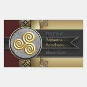 トリスケレ装飾蔵書票 長方形シール (正面)