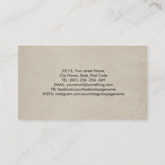 トリスケールトリプルムーンオーナメント 名刺 (裏面)