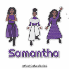 トリスタイルの紫の白いシルバーダンサー#1 シール