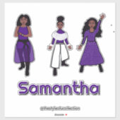 トリスタイルの紫の白いシルバーダンサー#1 シール (シート)