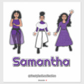 トリスタイルの紫の白いシルバーダンサー#2 シール (シート)