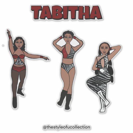 トリスタイルの赤ゼブラダンサー#1 シール (正面)