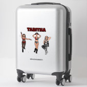 トリスタイルの赤ゼブラダンサー#2 シール (スーツケース)