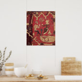 トリスタンとイゾルドを描いた切り絵 ポスター (キッチン)