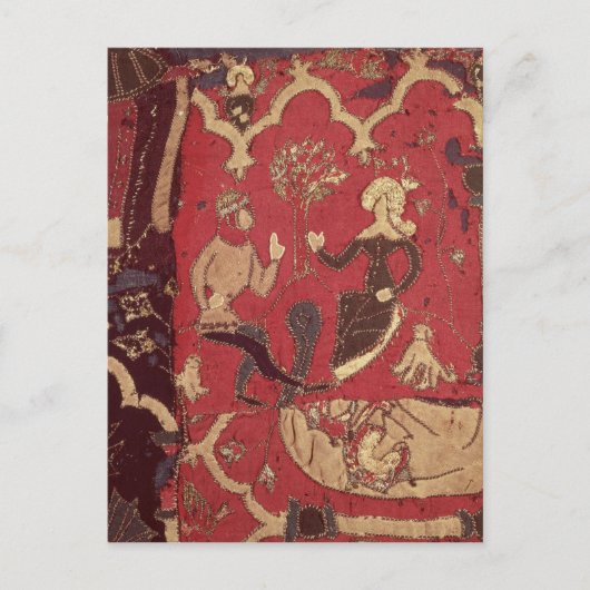 トリスタンとイゾルドを描いた切り絵 ポストカード (正面)