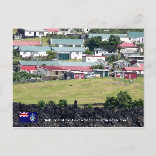 トリスタンダクーニャ葉書。エディ実在ンバグの写真 ポストカード (正面)