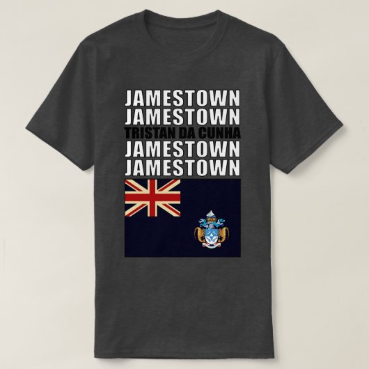 トリスタン・ダ・クーニャ国旗 Tシャツ (デザイン正面)