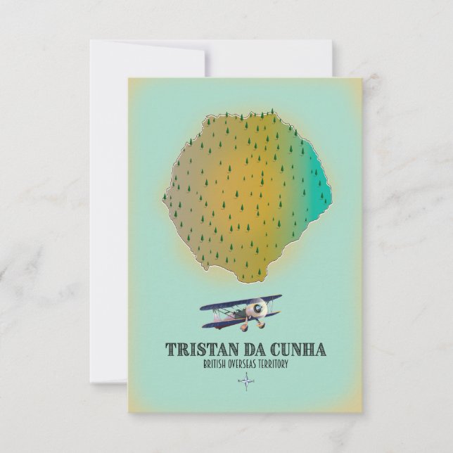 トリスタン・ダ・クーニャ英国海外地域地図 (正面)