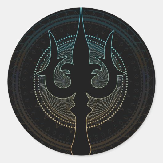 トリスラ – シヴァのトライデント ラウンドシール (正面)