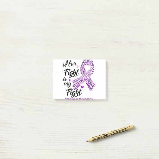 トリソミー18認識度彼女の戦いは私の戦い ポストイット (デスク上)