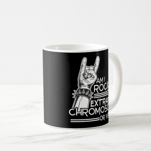 トリソミー21ダウン症候群ロックイン'この追加 コーヒーマグカップ (正面右)