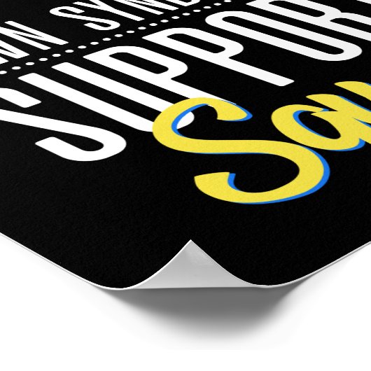 トリソミー21ダウン症候群支援スクワッドリボン ポスター (角)