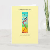 トリッキーなアフリカのダンサー 父の日おめでとう カード (正面)